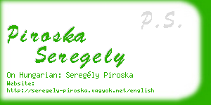 piroska seregely business card